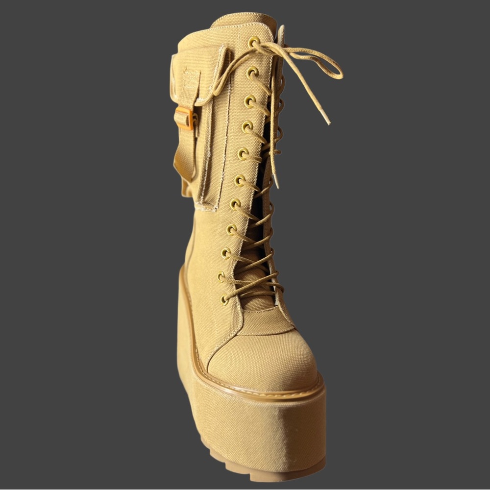 YRU Dune Desert platform combat boots - Picture 3 of 6